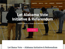 Tablet Screenshot of letbamavote.org